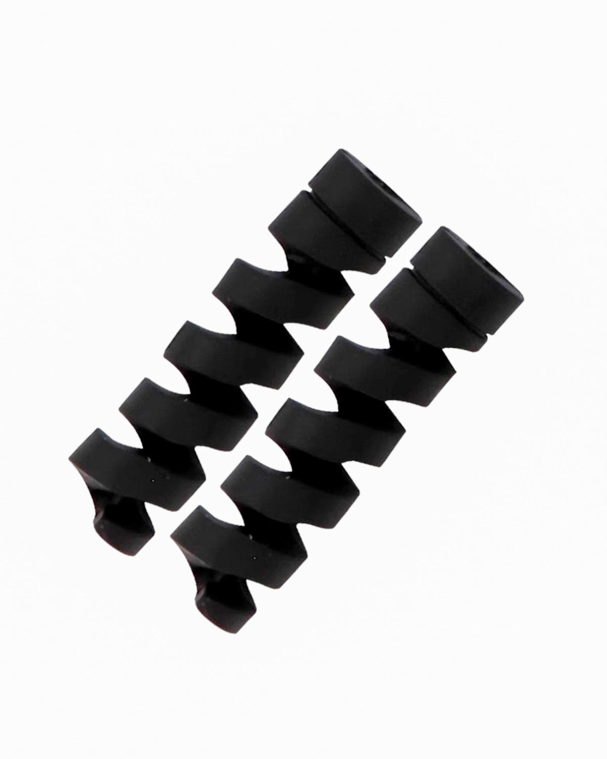 TOKFO spiral silicone cable protectors in black, pack of 2