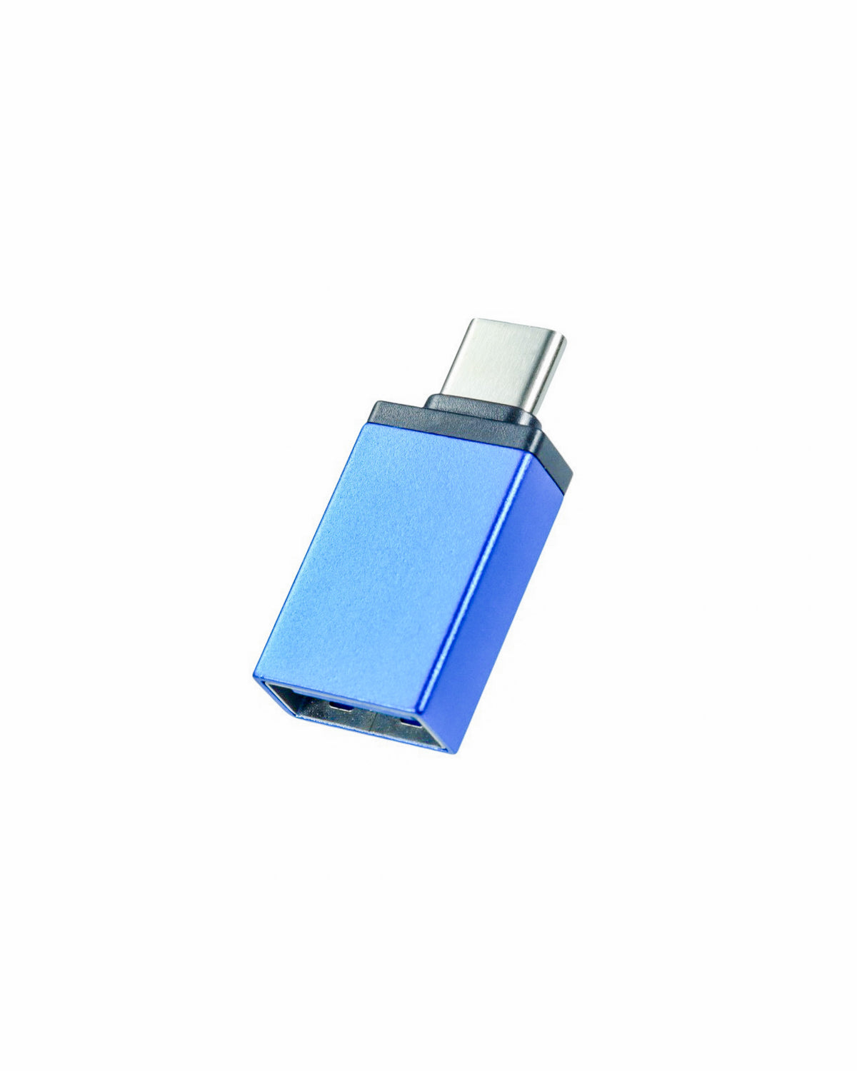 TOKFO USB-C to USB-A OTG adapter with aluminium alloy body in blue