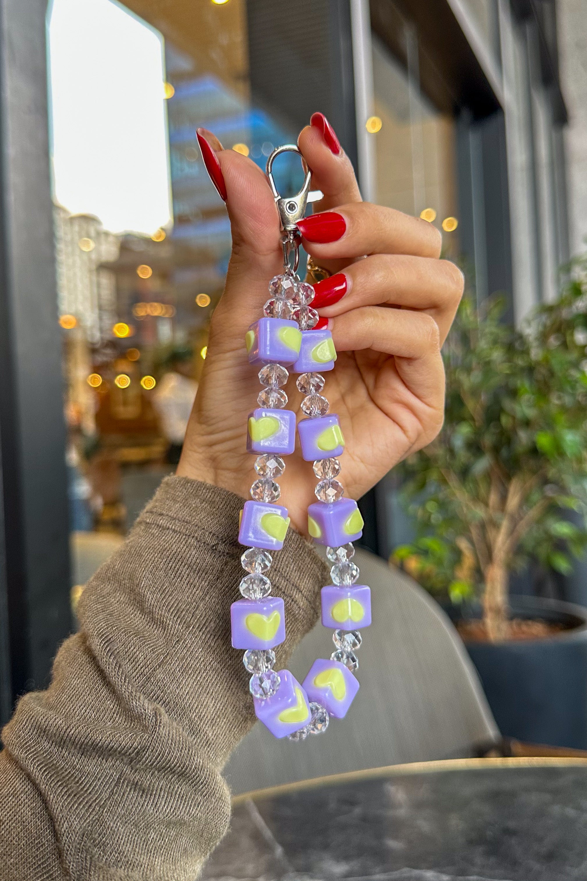Lilac Phone Charm Strap