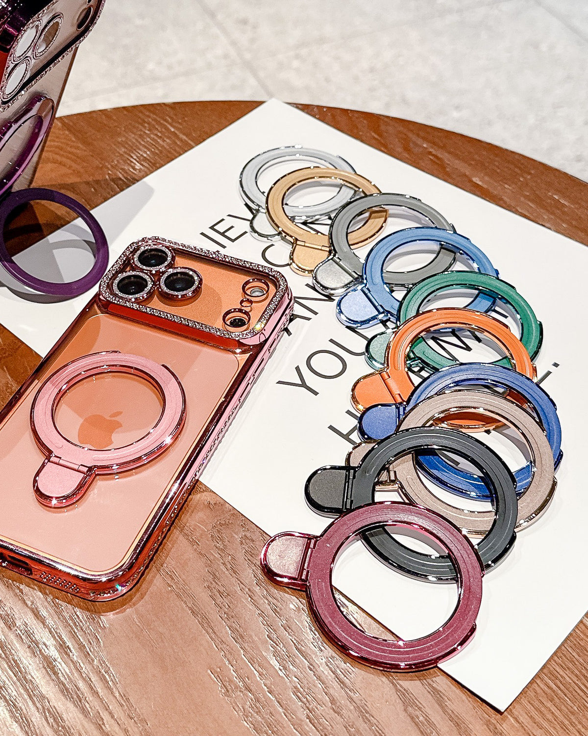 TOKFO 2-in-1 phone ring grip and foldable stand, sticks on with adhesive