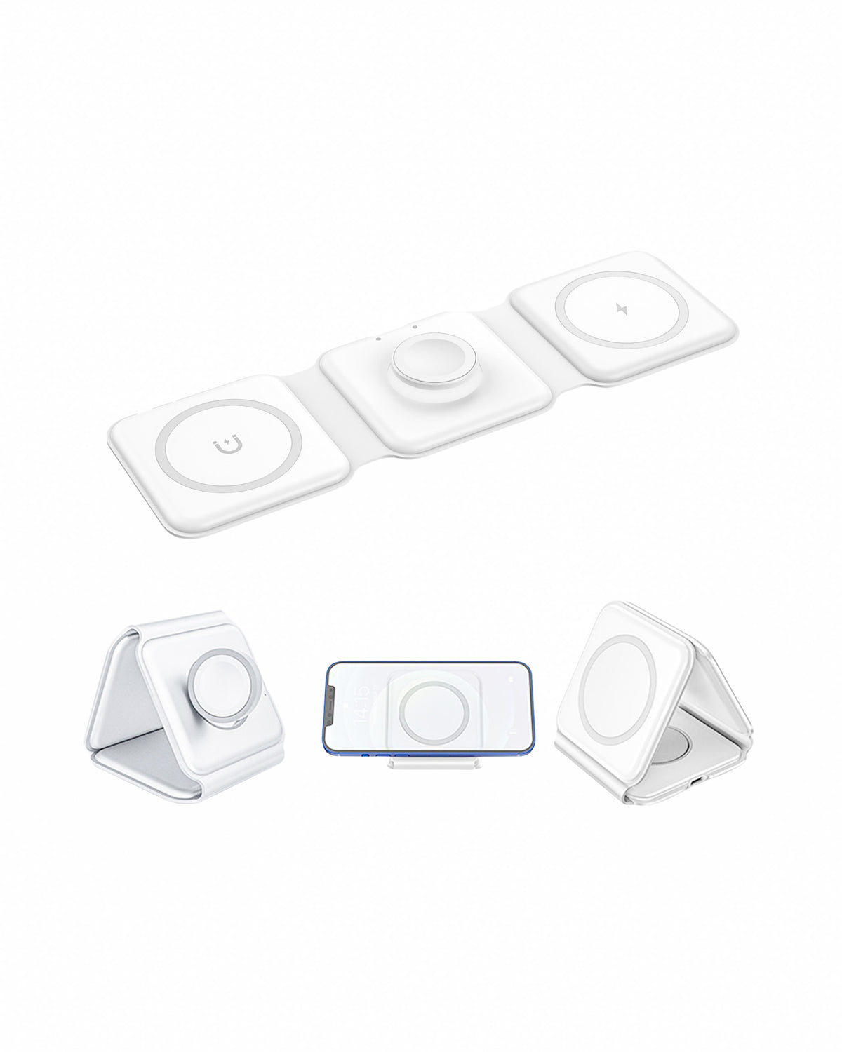 TOKFO Tri Dock foldable 3-in-1 wireless charger for iPhone, Apple Watch and AirPods