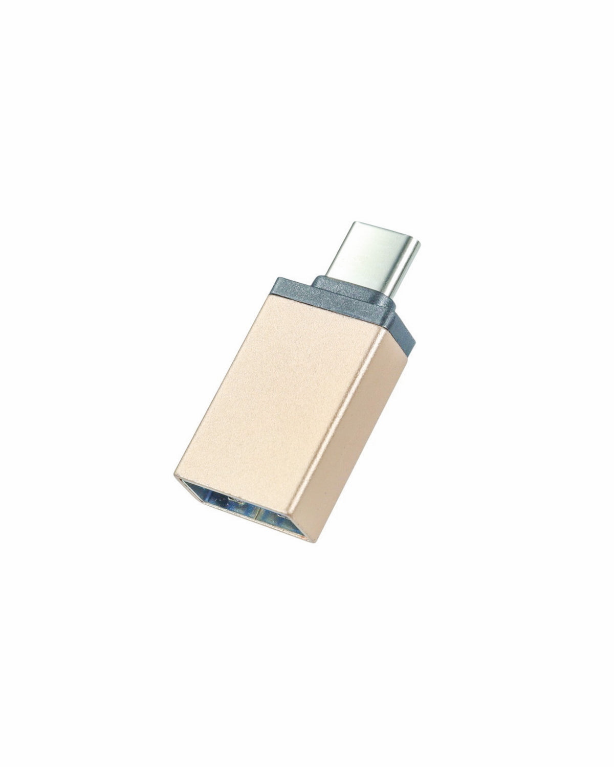 TOKFO USB-C to USB-A OTG adapter with aluminium alloy body in gold