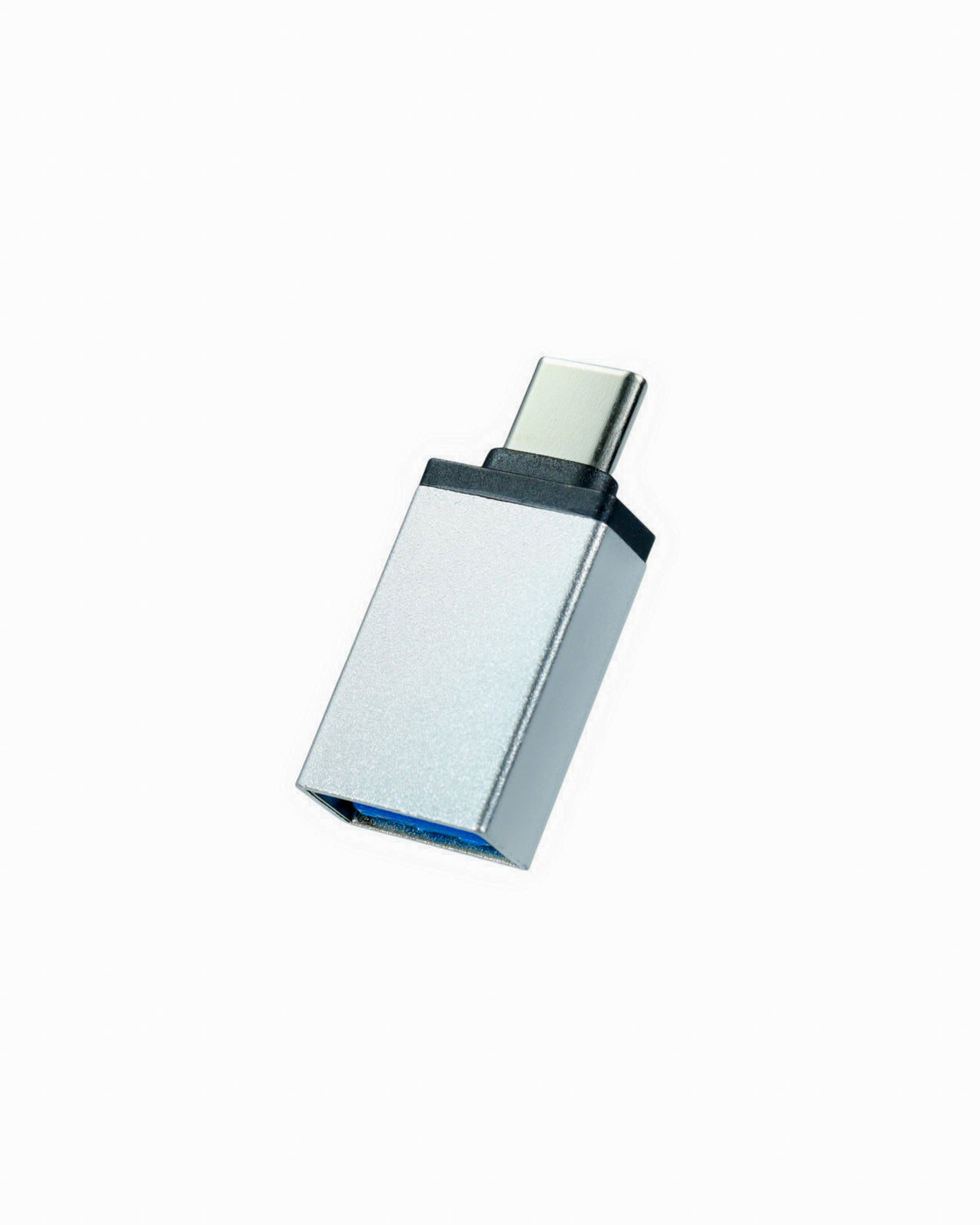 TOKFO USB-C to USB-A OTG adapter with aluminium alloy body in silver