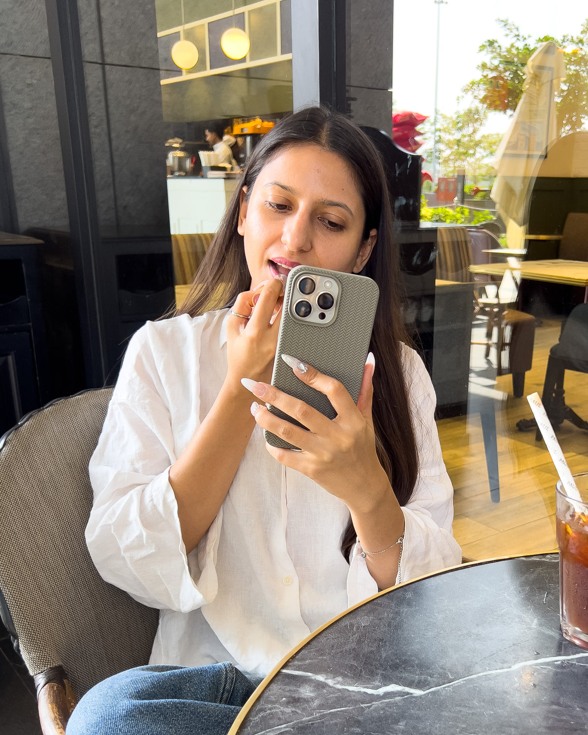 Weave Texture flexible silicone iPhone case with embossed weave in grey – TOKFO